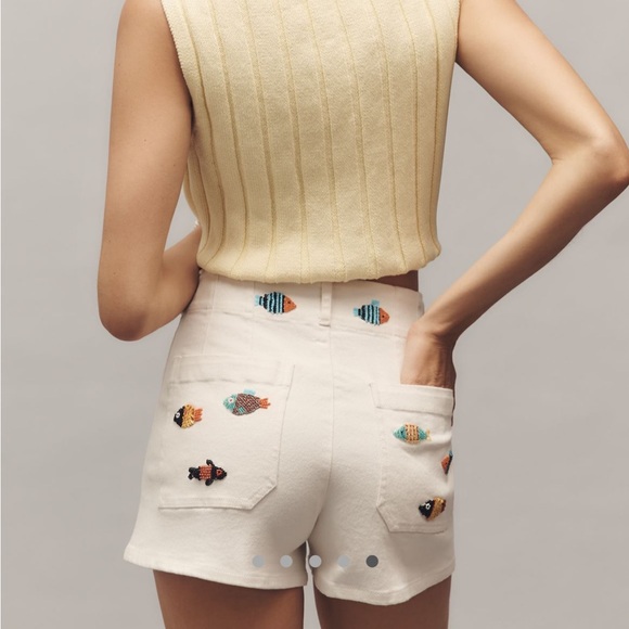 Anthropologie The Colette Beaded Icon Shorts by Maeve - Picture 3 of 6